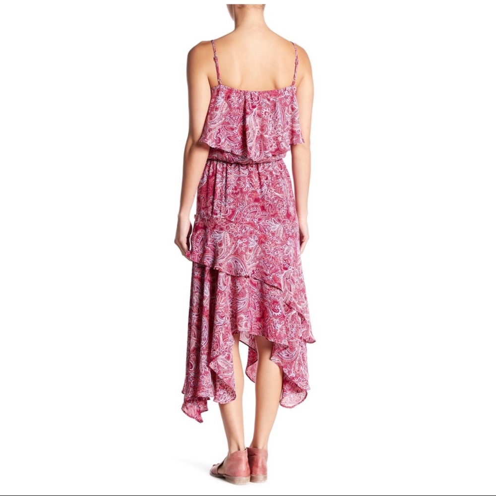 PARKER PRINTED HANDKERCHIEF HEM DRESS - Picture 3 of 3
